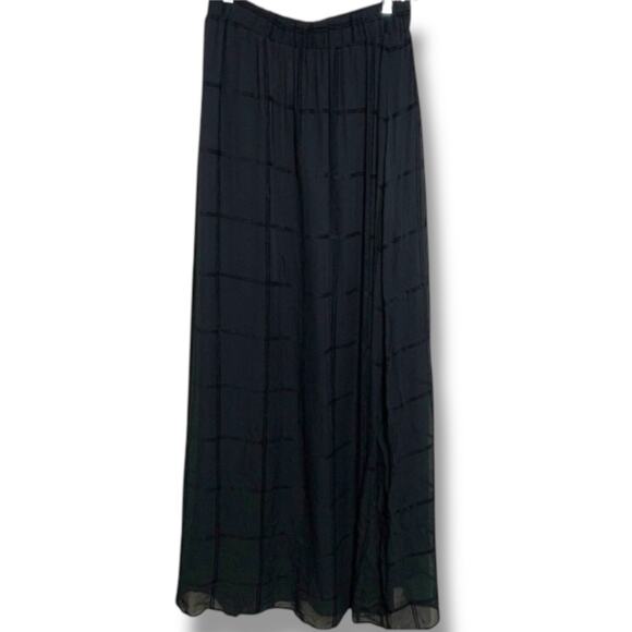 Limited By Ronen Chen Skirt Size 8 Black Embossed Chiffon Maxi Length Whimsigoth - Picture 3 of 5